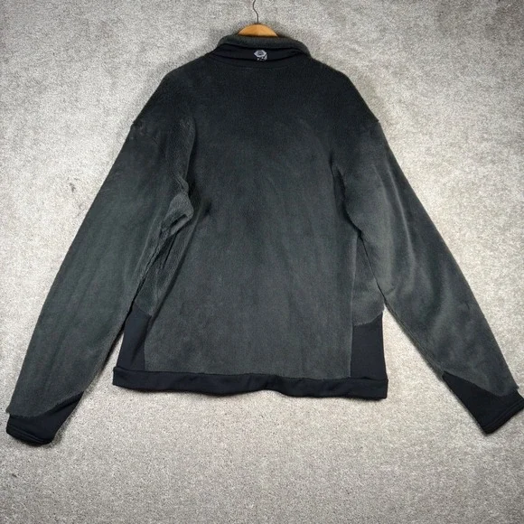 Mountain Hardwear Men's XXL Fleece Jacket Full Zip Dark Gray Polartec Outdoor - Picture 8 of 10